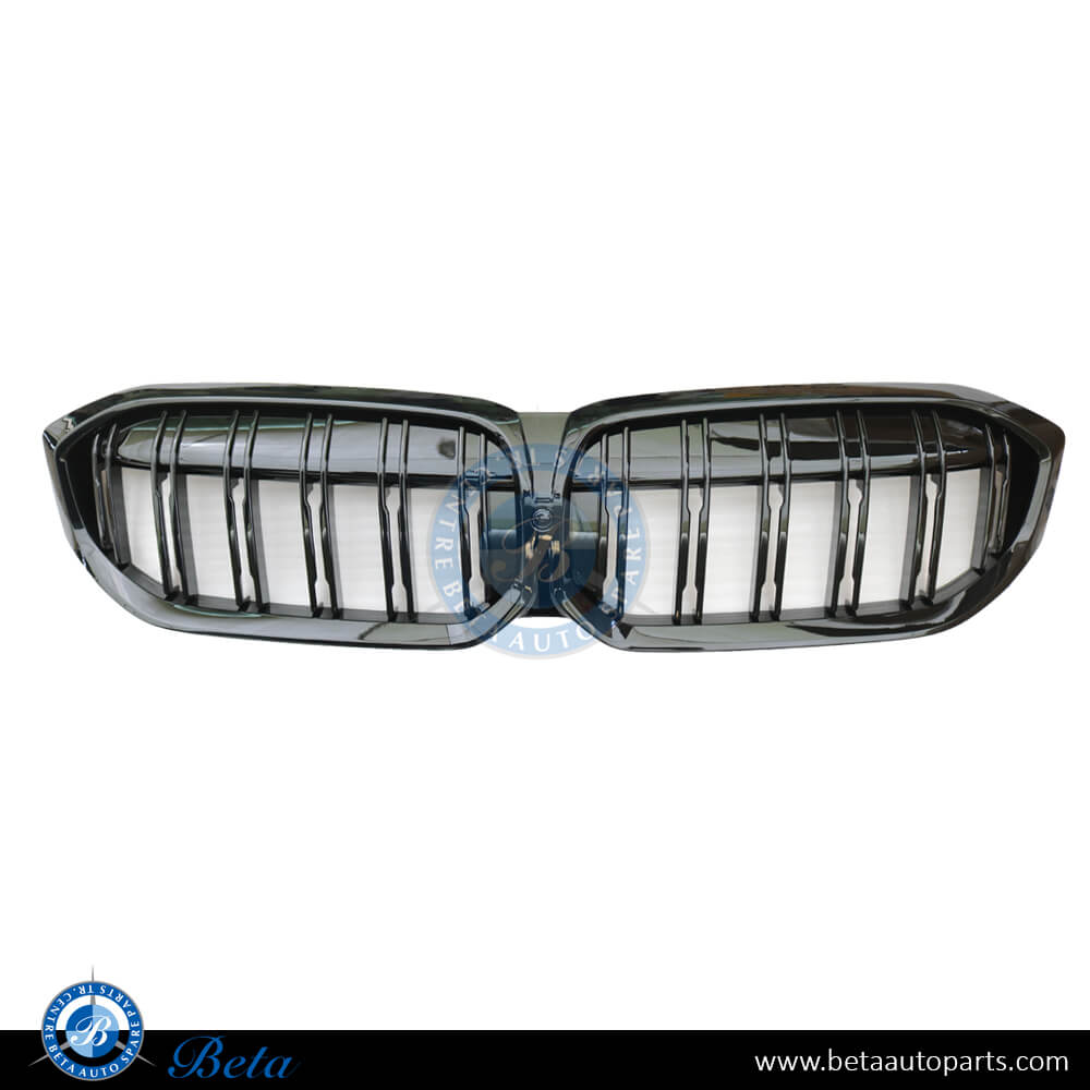 Radiator Grille M Look 2 Lines Gloss Black color for BMW 3 Series G20 LCI 2023-Up models, Part Number 51115A1BFB0 Radiator Grille M Look 2 Lines Gloss Black color for BMW 3 Series G20 LCI 2023-Up models, Part Number 51115A1BFB0
